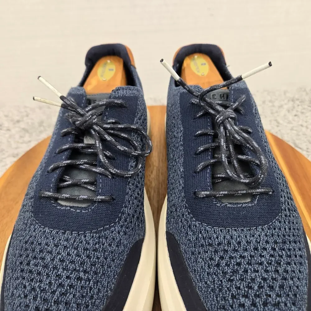 Cole Haan Mens 11.5M GrandPro Stitchlite Navy Blue Knit Casual Lace Up Sneaker